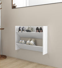 Wand-Schuhschrank Weiß 80x18x60 cm Holzwerkstoff