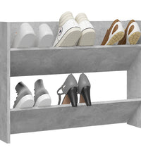 Wand-Schuhschrank Betongrau 80x18x60 cm Holzwerkstoff