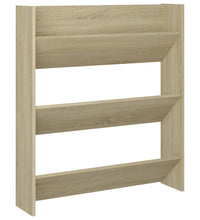 Wand-Schuhschrank Sonoma-Eiche 80x18x90 cm Holzwerkstoff