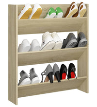 Wand-Schuhschrank Sonoma-Eiche 80x18x90 cm Holzwerkstoff