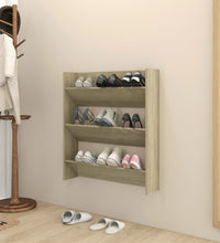 Wand-Schuhschrank Sonoma-Eiche 80x18x90 cm Holzwerkstoff