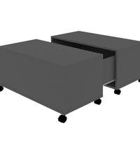 Couchtisch Grau 75x75x38 cm Holzwerkstoff