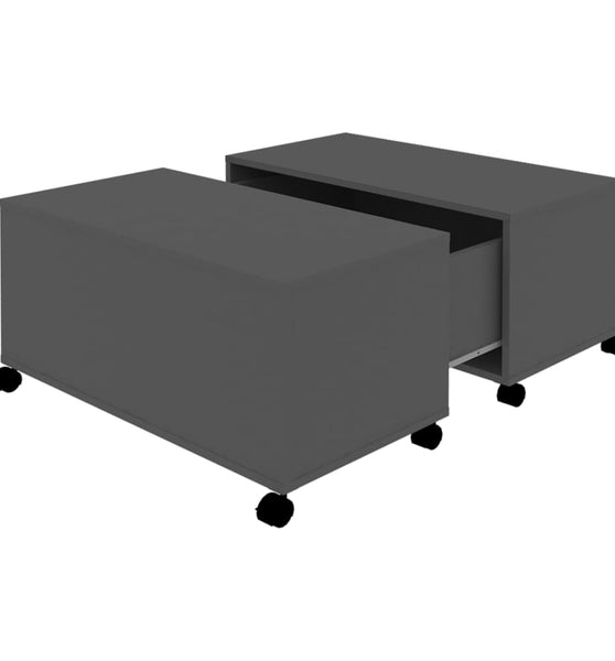 Couchtisch Grau 75x75x38 cm Holzwerkstoff