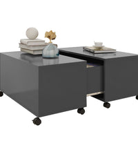 Couchtisch Grau 75x75x38 cm Holzwerkstoff