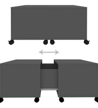 Couchtisch Grau 75x75x38 cm Holzwerkstoff