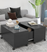 Couchtisch Grau 75x75x38 cm Holzwerkstoff