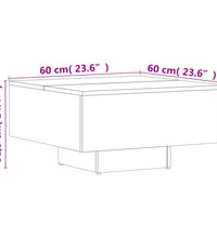 Couchtisch Schwarz 60x60x31,5 cm Holzwerkstoff