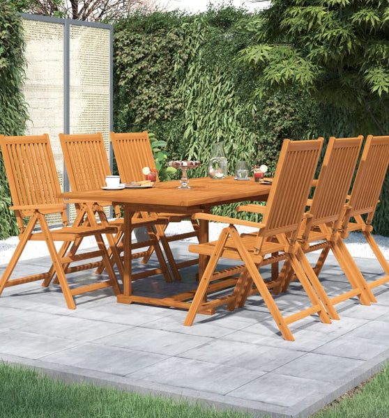 7-tlg. Garten-Essgruppe Massivholz Akazie