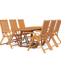 7-tlg. Garten-Essgruppe Massivholz Akazie