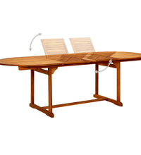 7-tlg. Garten-Essgruppe Massivholz Akazie