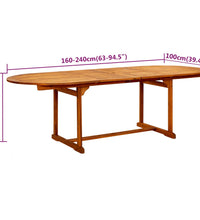 7-tlg. Garten-Essgruppe Massivholz Akazie