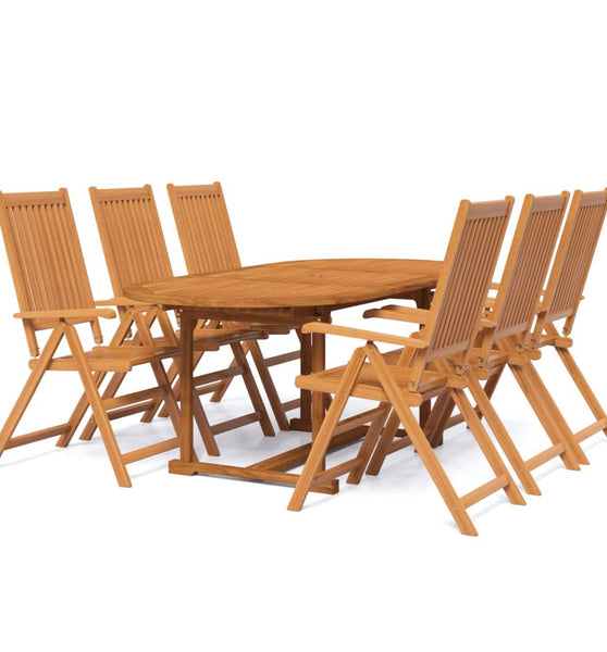 7-tlg. Garten-Essgruppe Massivholz Akazie