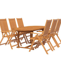7-tlg. Garten-Essgruppe Massivholz Akazie