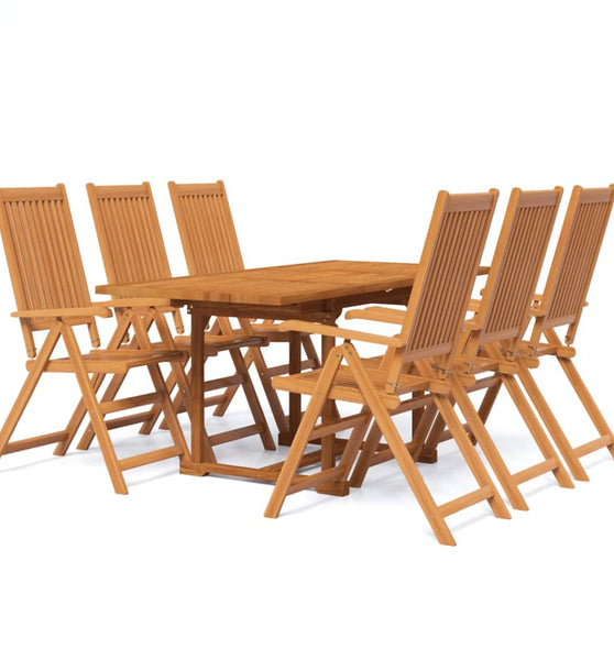 7-tlg. Garten-Essgruppe Massivholz Akazie