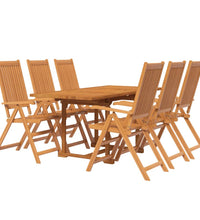 7-tlg. Garten-Essgruppe Massivholz Akazie
