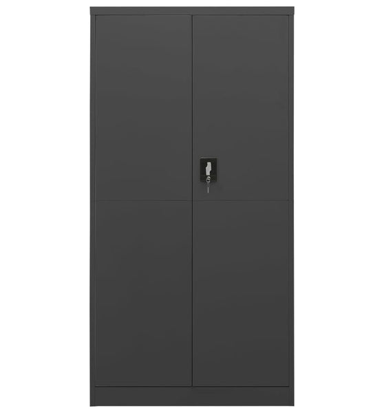 Schließfachschrank Anthrazit 90x40x180 cm Stahl