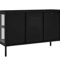 Sideboard Schwarz 70x35x70 cm Stahl und Glas