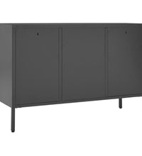 Sideboard Anthrazit 105x35x70 cm Stahl und Hartglas