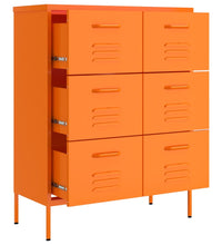 Schubladenschrank Orange 80x35x101,5 cm Stahl