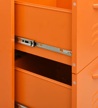 Schubladenschrank Orange 80x35x101,5 cm Stahl