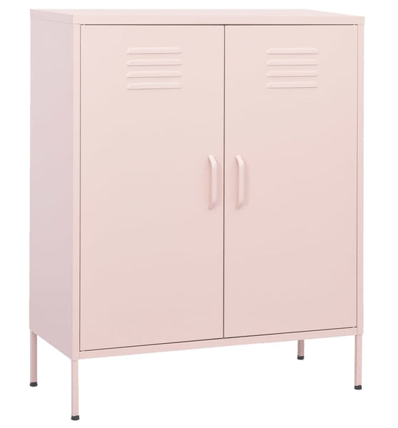 Beistellschrank Rosa 80x35x101,5 cm Stahl