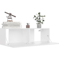 6-tlg. TV-Schrank-Set Weiß Holzwerkstoff