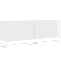 6-tlg. TV-Schrank-Set Weiß Holzwerkstoff