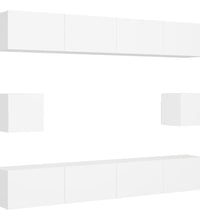 6-tlg. TV-Schrank-Set Weiß Holzwerkstoff