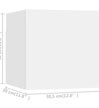 6-tlg. TV-Schrank-Set Weiß Holzwerkstoff