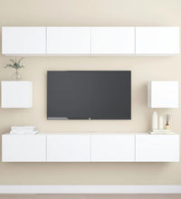 6-tlg. TV-Schrank-Set Weiß Holzwerkstoff