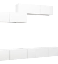 6-tlg. TV-Schrank-Set Weiß Holzwerkstoff