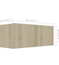 TV-Schränke 4 Stk. Sonoma-Eiche 80x30x30 cm Holzwerkstoff