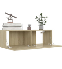 6-tlg. TV-Schrank-Set Sonoma-Eiche Holzwerkstoff