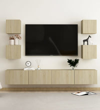 6-tlg. TV-Schrank-Set Sonoma-Eiche Holzwerkstoff