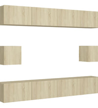 6-tlg. TV-Schrank-Set Sonoma-Eiche Holzwerkstoff