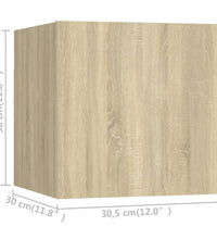 6-tlg. TV-Schrank-Set Sonoma-Eiche Holzwerkstoff