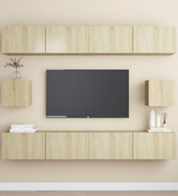 6-tlg. TV-Schrank-Set Sonoma-Eiche Holzwerkstoff