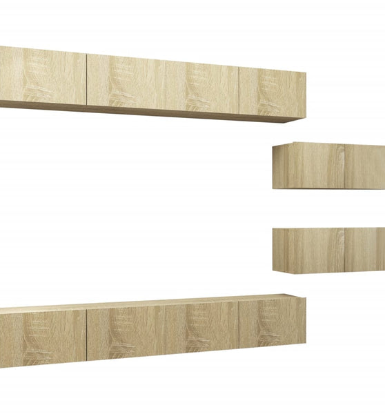 6-tlg. TV-Schrank-Set Sonoma-Eiche Holzwerkstoff