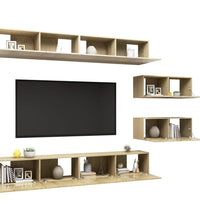 6-tlg. TV-Schrank-Set Sonoma-Eiche Holzwerkstoff