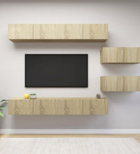6-tlg. TV-Schrank-Set Sonoma-Eiche Holzwerkstoff