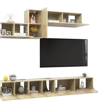 6-tlg. TV-Schrank-Set Sonoma-Eiche Holzwerkstoff