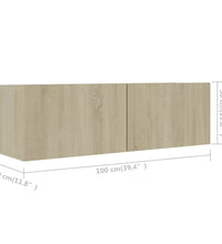 6-tlg. TV-Schrank-Set Sonoma-Eiche Holzwerkstoff