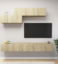 6-tlg. TV-Schrank-Set Sonoma-Eiche Holzwerkstoff