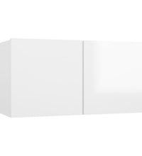 6-tlg. TV-Schrank-Set Hochglanz-Weiß Holzwerkstoff