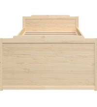 Massivholzbett mit Schubladen Kiefer 90x200 cm