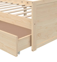 Massivholzbett mit Schubladen Kiefer 90x200 cm