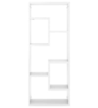 Wandregal Hochglanz-Weiß 36x16x90 cm Holzwerkstoff