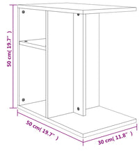 Beistelltisch Betongrau 50x30x50 cm Holzwerkstoff