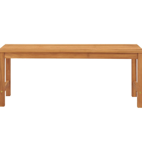 Gartenbank 114 cm Massivholz Teak