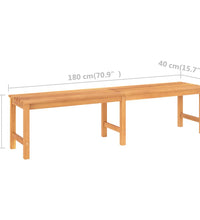 Gartenbank 180 cm Massivholz Teak